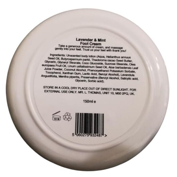 Calming Foot Cream Lavender & Mint (150ml) - Image 2